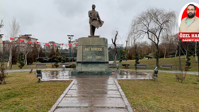 Ankara’nın önemli simalarından Ali Dinçer’in heykeli Yenimahalle Batıkent’te Ankaralıları selamlıyor