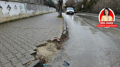 Kırık kaldırım vatandaşlar için tehlike saçıyor