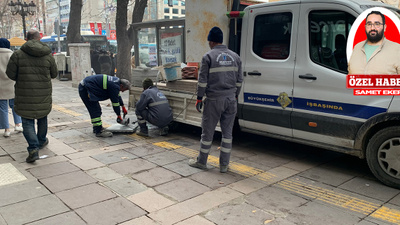 Ankara Kızılay Meydanı’na yakın bölgelerde kaldırım taşları yenilendi