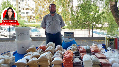 40 yıllık tecrübeyle doğal ürün üreten Oğuz Uysal, pazarın ilgi odağı oldu