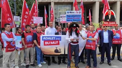Büro-İş'ten adli yıl açılışında "korsan" eylemi