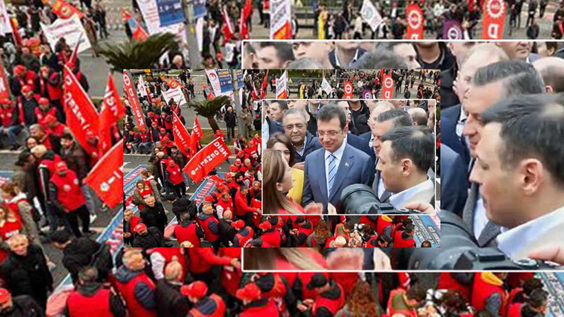 Özel ve İmamoğlu, Saraçhane'de DİSK ile buluştu: ''Hak arama noktası''