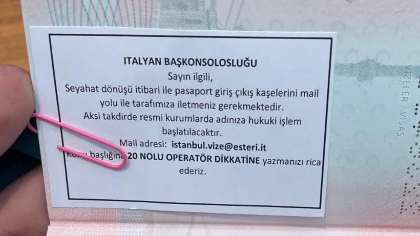 Schengen vizesi alan türk vatandaşlarına yeni kısıtlama