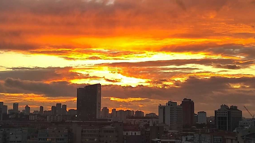 Ankara'da gün batımı büyüledi: Gökyüzünde renk cümbüşü yaşandı