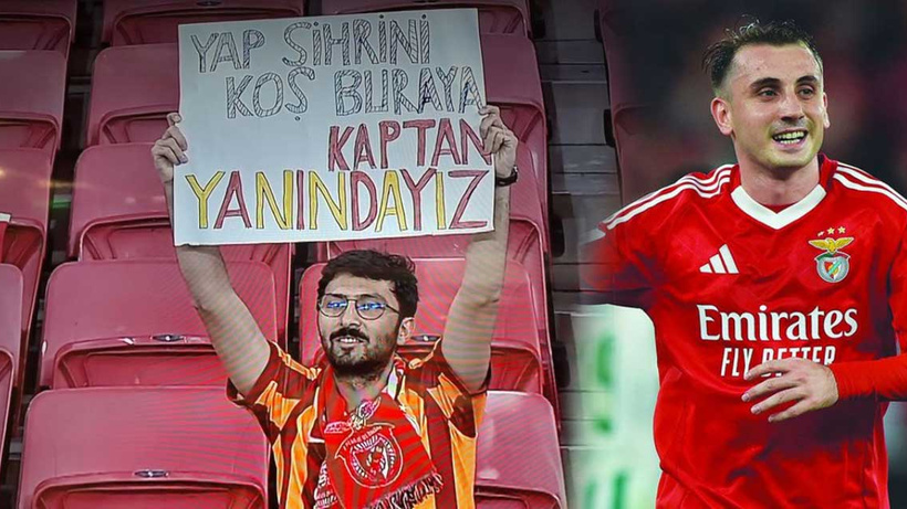 Galatasaray taraftarı Portekiz'de Kerem Aktürkoğlu'nun yüzünü güldürdü!