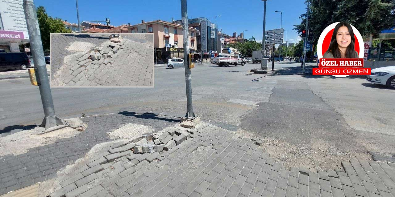 Ankara İvedik Caddesi'ndeki kırık kaldırımlar vatandaşların hayatını tehlikeye sokuyor