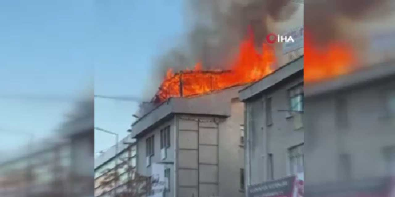 Ankara'da Siteler sanayi bölgesinde çatı yangını: Kontrol altına alınmaya çalışılıyor